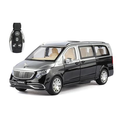 1/24 Maybachs VITO VS680 MPV Schlüsselsteuerung Legierung Luxy Auto Modell Diecasts Metallfahrzeuge Auto Modell Simulation Sound Licht Geschenk für Kinder