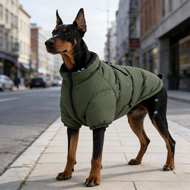 Large Dog Winter Apparel New Cross Border Pet Dog Cotton Padded Coat Fleece Lined Two Legged Clothing