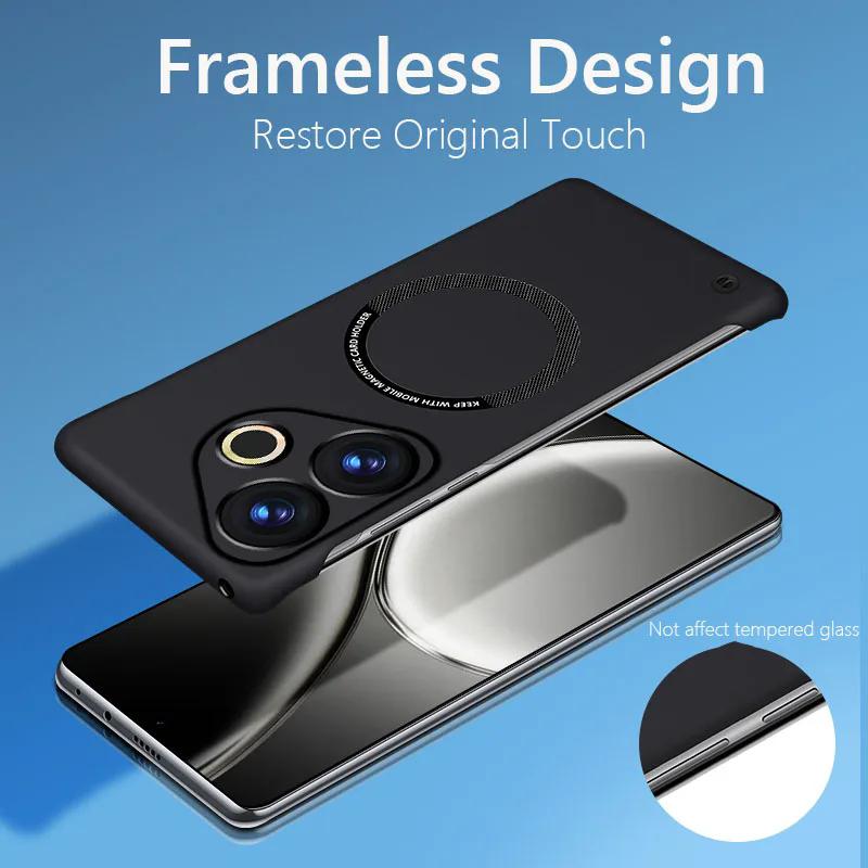 Frameless Magnetic For Magsafe Slim Case For Realme GT 6 6T GT6 GT6T Neo6 SE Neo6SE Wireless Charging Hard Back Cover