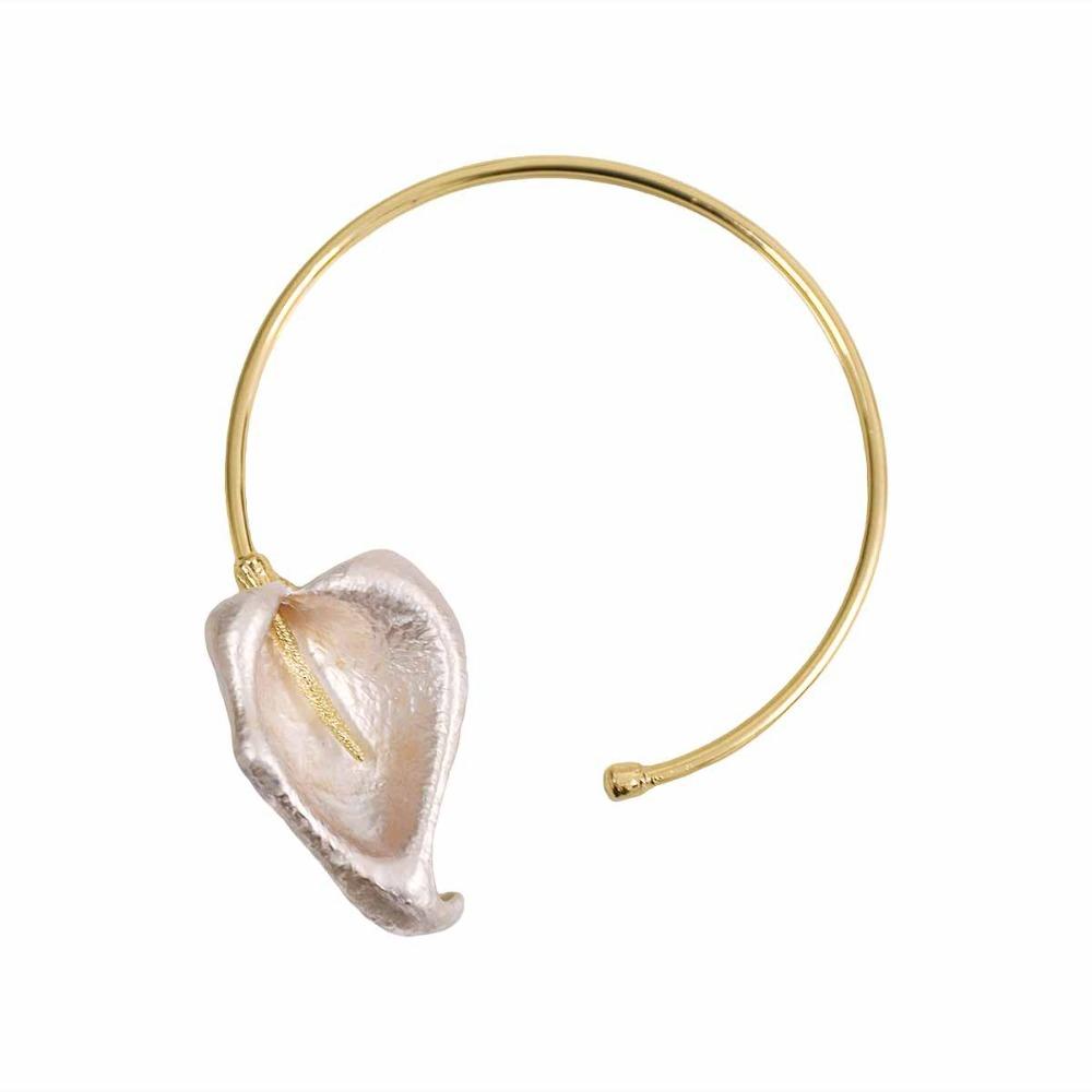 

Bohemian 3D Flower Metal Choker Leaf Gold Jewelry Simple Flower Necklace Gift Style 4