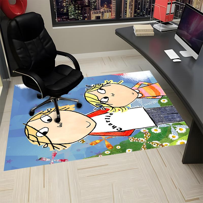 Charlie and Lola Printed Carpet, Rug for Office Chair Living Room Bedroom Kitchen Room Decor Gifts.