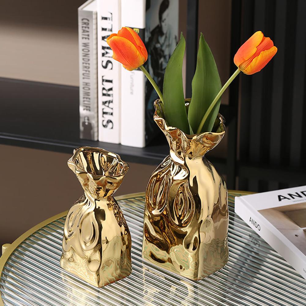 Vase European Classical Vase Home Hotel Flower Arrangement Fashion Ornament Vase Ceramic Vase