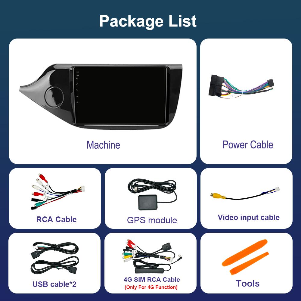 Bluetooth Android System GPS Navi 4G Car Video Multimedia Player 9 Inch for KIA CEED JD Cee'd 2012-2018 IPS Screen WiFi Carplay