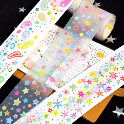 Cute Y2K Star Pattern Washi Tape Kawaii Decorative Adhesive Tapes DIY Scrapbooking Stickers Hand Made Masking Tape Stationery