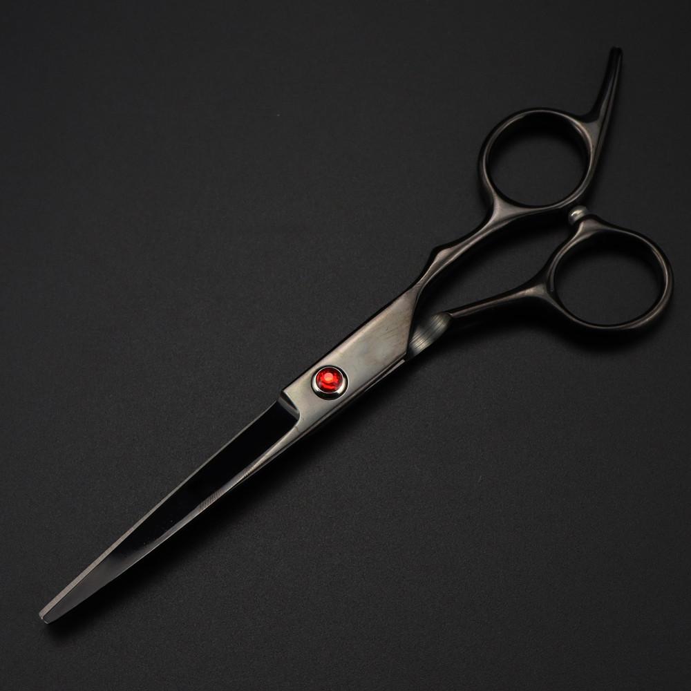 Professional 6 '' Scissor Red Gem Hair Cutting Scissors Haircut Thinning Barber Tools Cut Shears Hairdresser Scissors