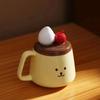 Cute Hand-Painted Ceramic Pudding Mug