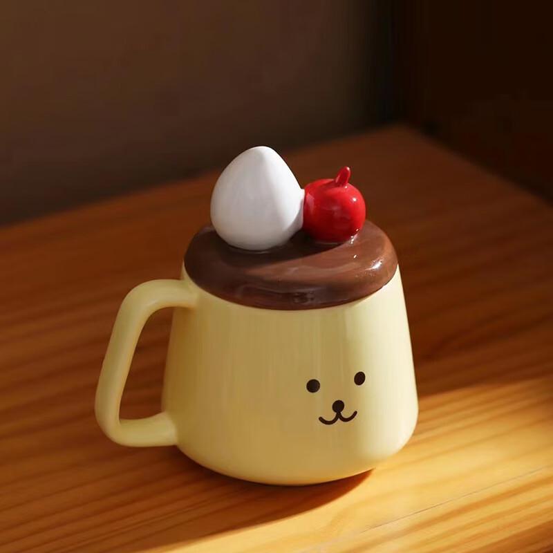 Cute Hand-Painted Ceramic Pudding Mug