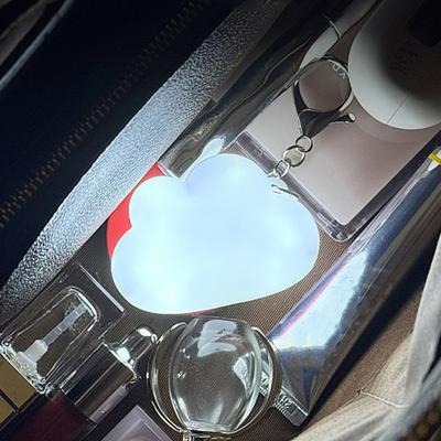 Yousheng Keychain Pendant Cat Paw Cloud Heart Design Purse Light Ultra-Thin Touch Sensor Light Rechargeable LED Lamp