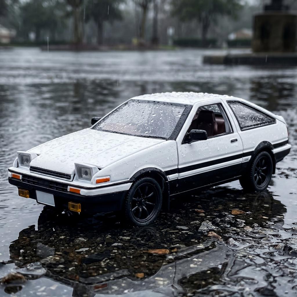 JDM 1:24 Toyota AE86 Alloy Metal Diecast High Simulation Model Car Collectibles Ornaments Birthday Toy Hobby Girfts For Boy Kid AC9