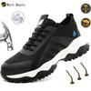 Man Safety Shoes Puncture-Proof Sneakers Lightweight Work Shoes Steel Toe Shoes Indestructible Protective Boots Breathable