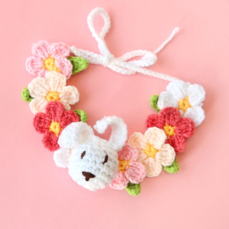New Cat and Dog Knitted Scarf, Water Scarf, Pet Scarf, Triangle Scarf, Hand Woven Collar, Bow Tie, Annual Limited Edition