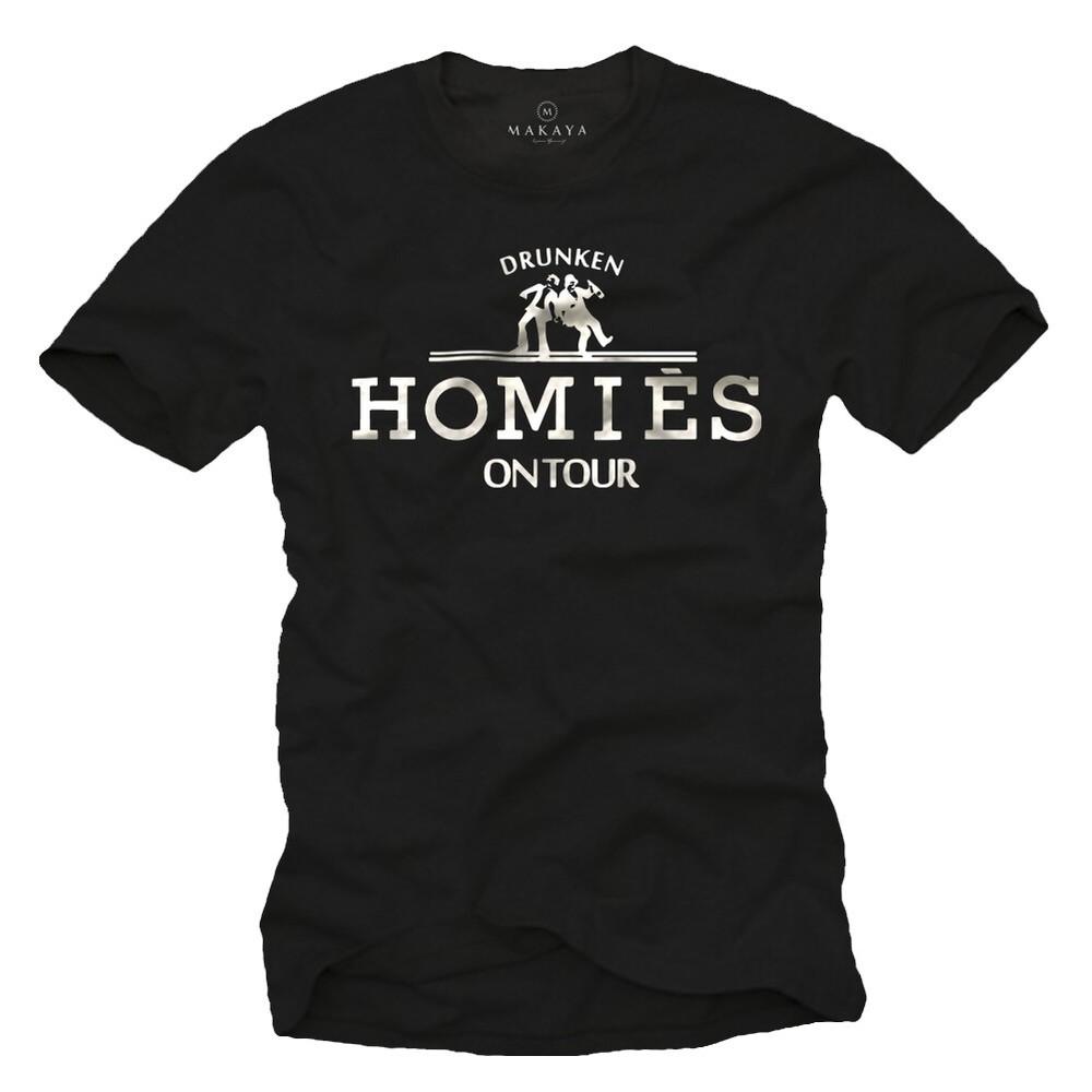 Party TShirt Mens DRUNKEN HOMIES Malle Mallorca Sauf Alcohol Dope Swag Hip Unisex T-Shirt S