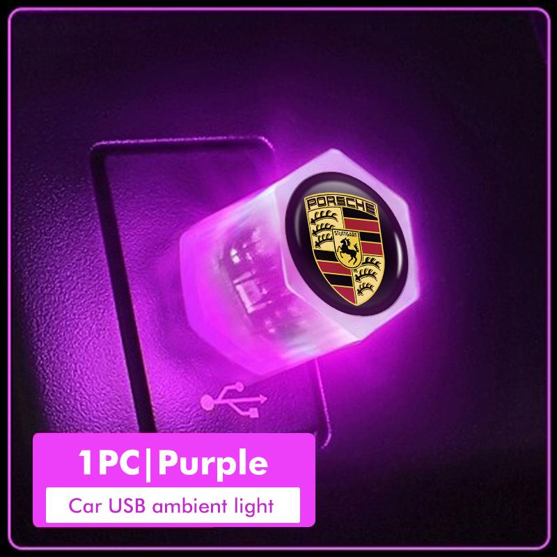 For Porsche Car Mini USB LED Auto PC Computer Portable Light Plug Play Boxster Cayenne Panamera Macan Cayman 911 918 996