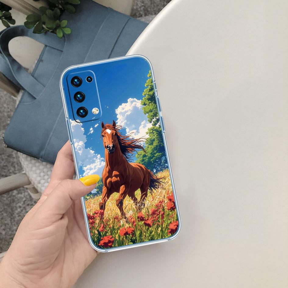 FM22 Fine Horse Soft Shell Transparent Phone Case for Motorola Moto Edge 20 30 40 50 S30 Fusion Ultra Pro Neo Lite + G200 G23