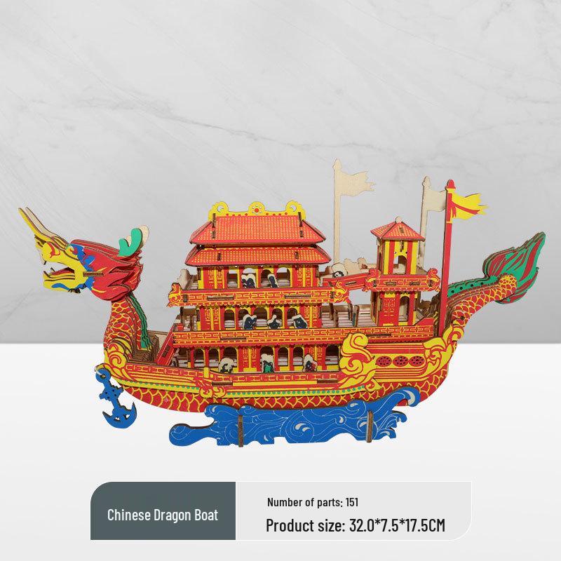 Wooden 3D Military Puzzle Model - Educational DIY Toy for Boys