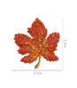 2024 New Enamel Maple Leaf Brooches for Women Fashion Full of Rhinestone Metal Casual Office Brooch Pin Party Wedding Gift