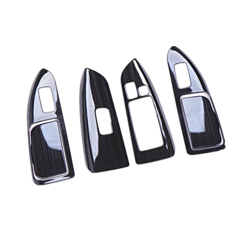 

Для Land Cruiser 120 LC120 2003-2009 Скло з нержавіючої сталі, панель кнопки підйому вікна чорний