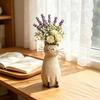 Handmade Cat Shaped Flower Vase Unique Quirky Cat Planter Charming Cat Bud Vase  Living Room