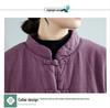 Women's Zen-Style Cotton Padded Jacket with Frog Buttons - Artistic Chinese Winter Top