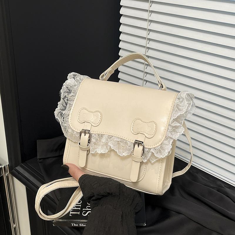 Sweet Lace Bow Handbag Fashion Design Popular Casual Shoulder Messenger Small Square Bag