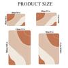Bohemian Abstract Terracotta Wave Print Area Rug, Soft Neutral Floor Mat for Living Room Bedroom Minimalist Home Decor