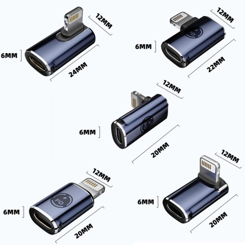 Typ-C Buchse auf Lightning Adapter Kompatibel für iOS Handykabel mit Emarker Chip 27W