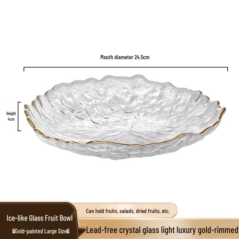 Minimalist Luxury Glass Fruit and Snack Bowl