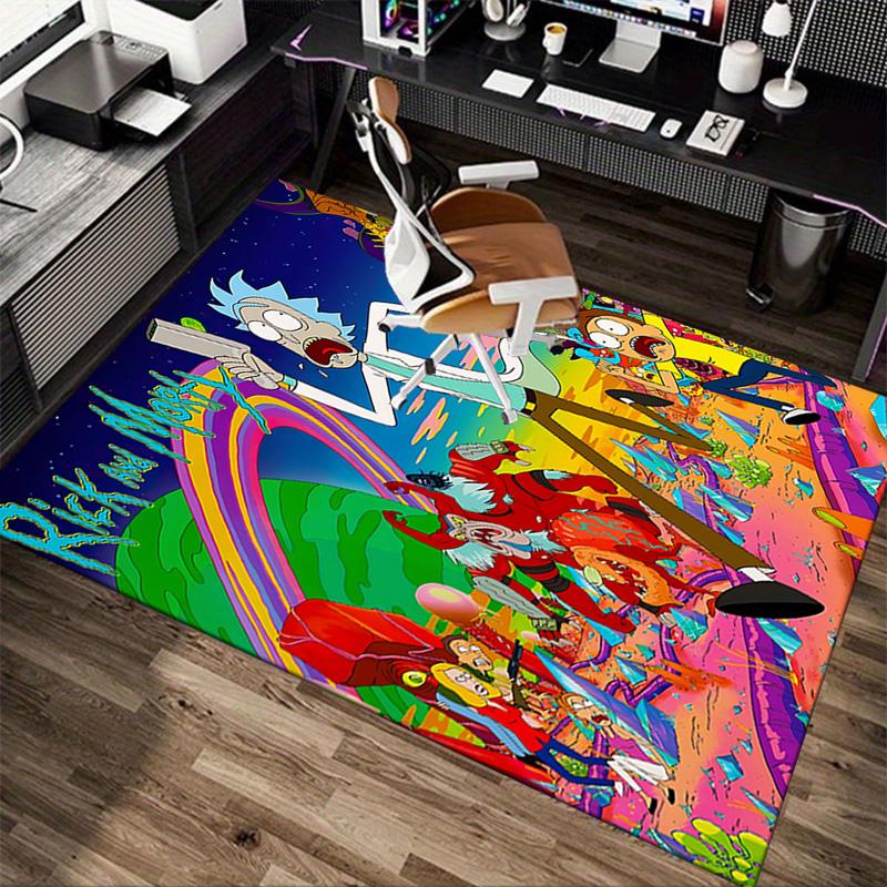 1pc Rick Morty Adventure Carpet for Playroom Bedroom Living Room Sofa Home Decor,kids Game Area Rug Non-slip Floor Mat Y826196