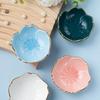 Japanese-style Ceramic Retro Gold-painted Cherry Blossom Taste Plate Soy Sauce Taste Plate Vinegar Taste Plate Household Dipping