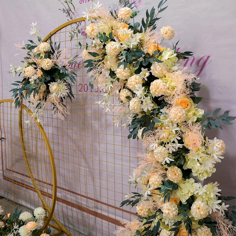 100CM Romantic Wedding Flower Wall Arrangement Artificial Road Lead Flowers for Wedding Party Arch Flowers Garland Backdrop Home Party Decoration