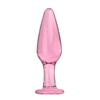 Skleněné anální špunty Růžové sexuální hračky pro dívky Anální masturbátor Lesbické dospělé produkty Anální hračky 130/160g se závitem