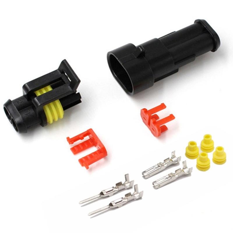 5Pcs Automotive Connector Male Female Electrical Connector Plugs with Wire for Car Truck Boats Other Wire Connection