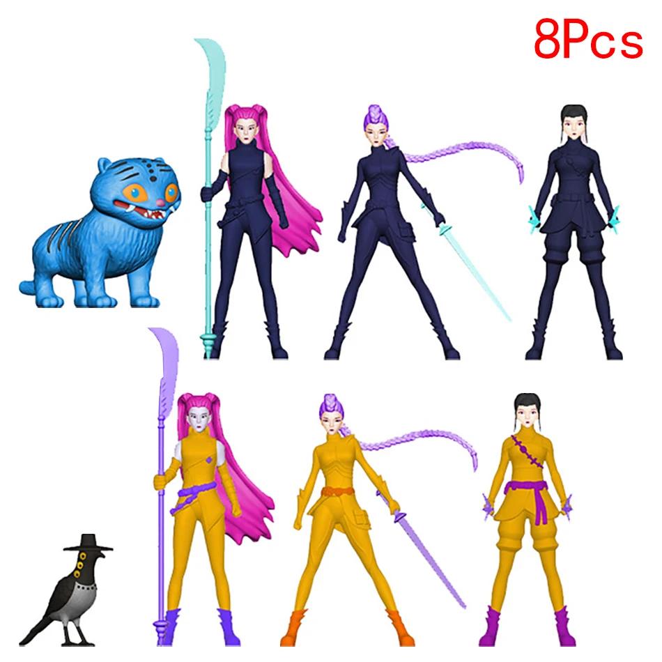 5-18pcs/Set Kpop Demon Hunters Action Figure Toy Derpys Tiger Rumi Mira Zoey Sussy Figurine Doll For Fans Gift Birthday Gifts