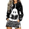 Women's Casual Long Sleeve Halloween Print Hoodie Pullover for Holiday Party