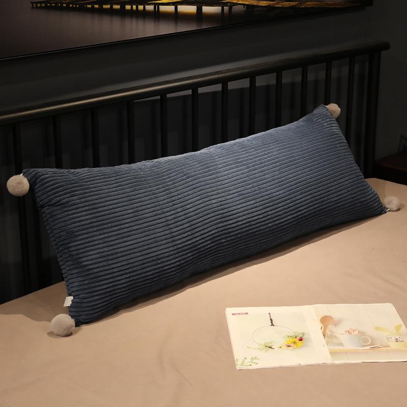 60/85/120/150cm Long Pillow Case Solid Color Soft Comfortable  Double Lover Sleeping Pillow Cover Velvet Long Body Pillowcase