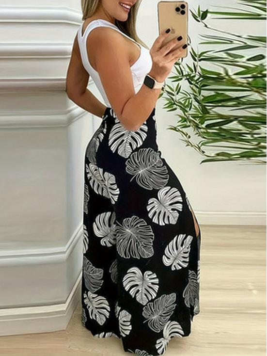 European & American Women's High Waist Printed Wide Leg Pants for Spring, Summer & Autumn - Available In All Sizes.