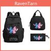 Stitch Backpack Lunch Bag And Pen Case Set For Kids School Use