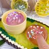 Mini Dumplings Steamer Bun Squeezable Toys Soft Stress Relief Fidget Sensory Toy Keychain Pendant Party Favors Gift