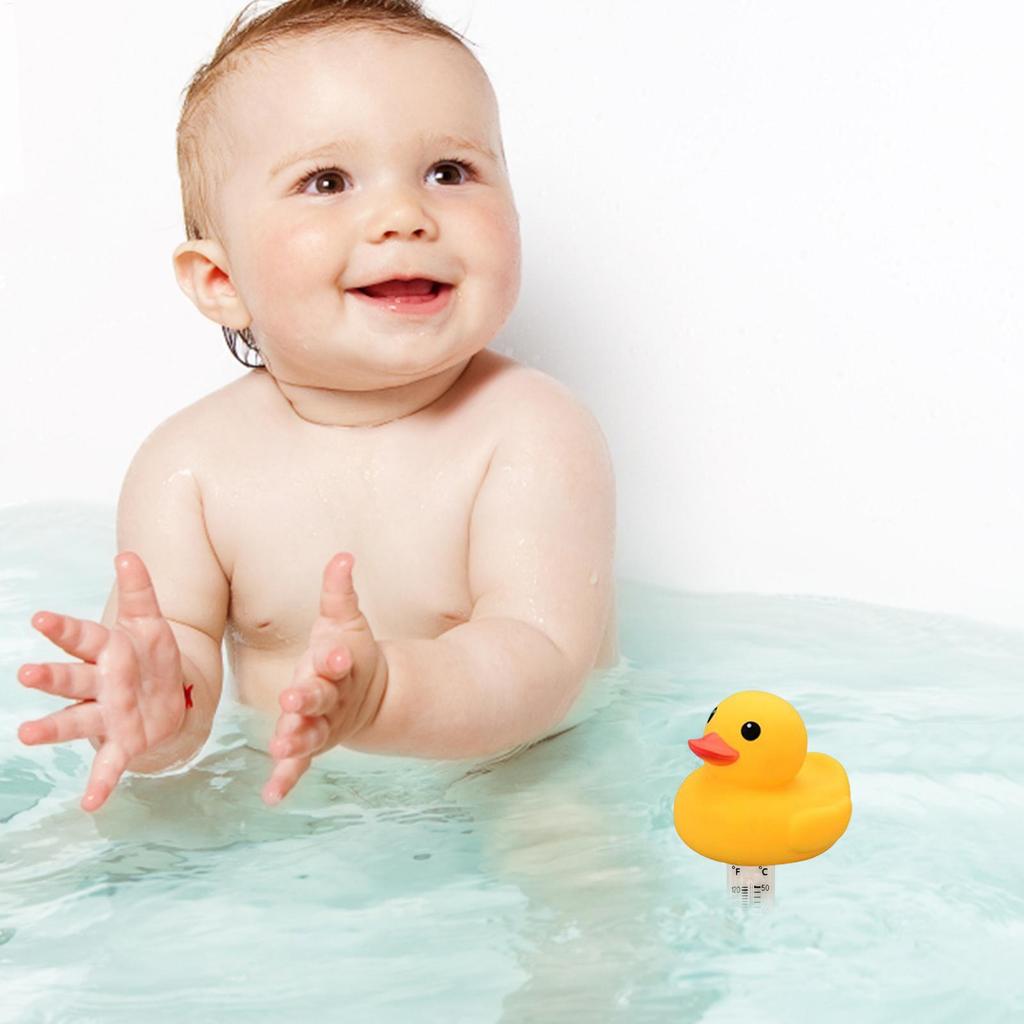 1PC Swimming Pool Thermometer Duck Pool Thermometer With Thin Rope Shatter-Resistant Cute Sinking Pool Thermometer