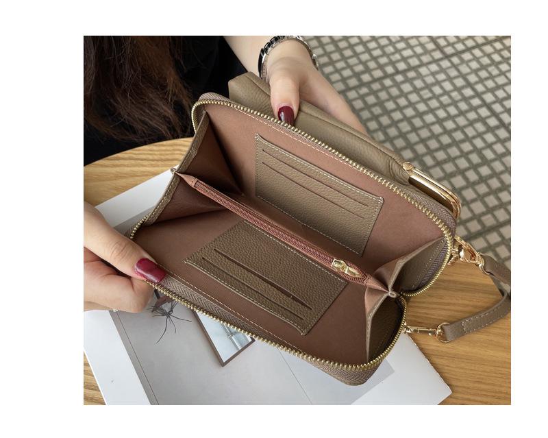 2025 Versatile Stylish Cowhide Crossbody Phone Bag – Fashionable Work Essential