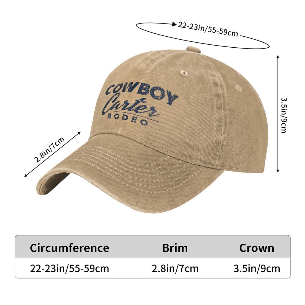 Cowboy Carter Rodeo Vintage Baseball Cap Vintage Denim Cap for Men Women Outdoor Running Golf Adjustable Fit Caps Hat