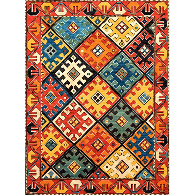 Bohemian Ethnic Retro-Style Persian Carpet for Living Room & Bedroom