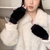 Soft Half-Finger Gloves Windproof Plush Gloves Fashionable Knitted Gloves  Winter
