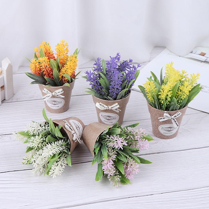Artificial Plant Decorative Flowers Fake Flowers Mini Potted Bonsai Green Plant
