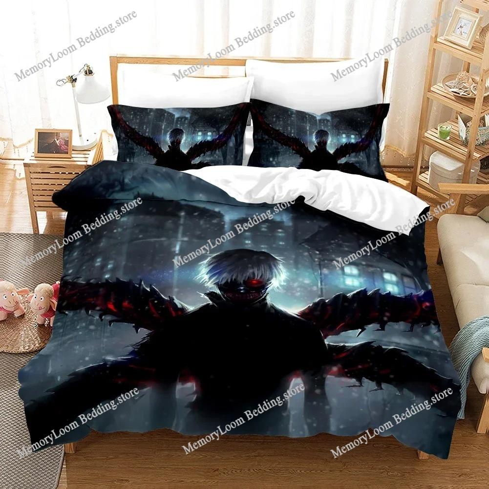 Tokyo Ghoul Modern Bedding Set Single-Twin-Full-Queen-King Size Adult Kid Bedroom Breathable Duvet Cover 3D Print Vibrant Anime