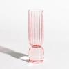 Nordic Handmade Striped Glass Vase for Mini Flower Arrangements – Transparent Ornament for Living Room Decor