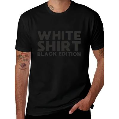 Europäische Größen Herren T-Shirt mit Schriftzug Print Rundhals Kurzarm Lässiges Streetwear Tee Top für Herren