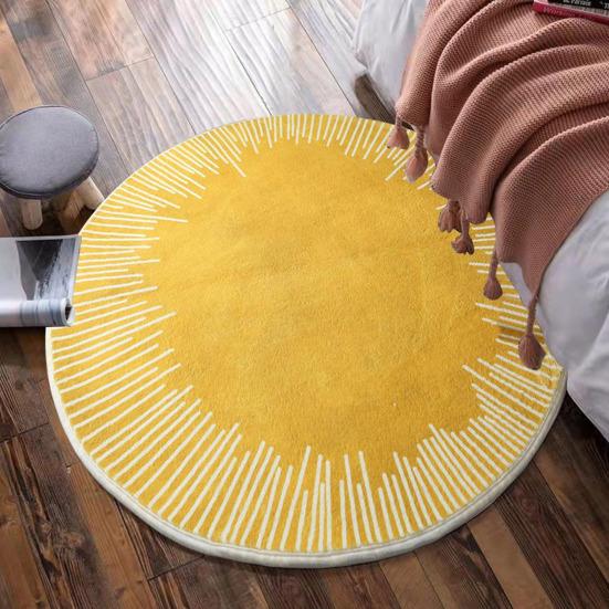 Boho Round Rugs - 2Ft Washable Non-Slip Small Round Area Rug Throw