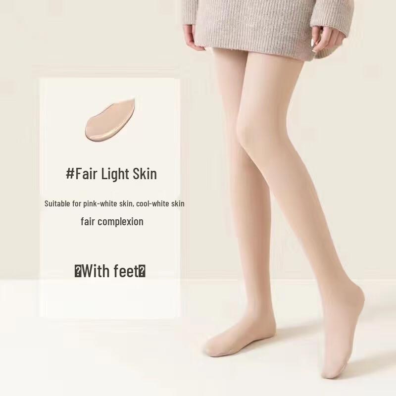 

Women s Thermal Bare Leg Effect Tights 170g Thin Fleece (Double Layer)