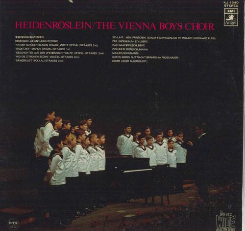 

LP Record VIENNA BOYS CHOIR Heidenroslein KJ1640 ANGEL Japan Classical Used
